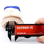 Ratiocheck ermitteln der breite der oberen Schneidezähne